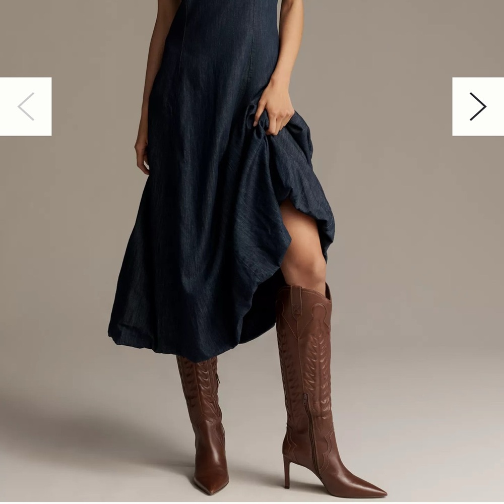By Anthropologie Western Brown Boots, Heeled - Picture 3 of 7